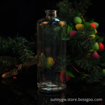 500ml clear long body glass wine bottle